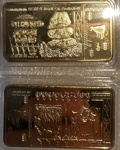 15 Lingotes Zimbabwe 100 Trillones  En Caja 