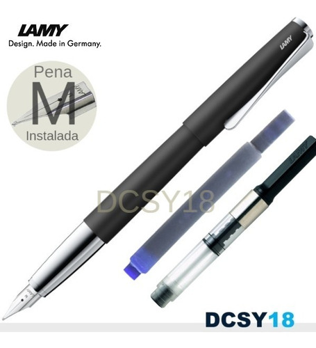 Caneta Tinteiro Lamy Studio Matt Black + Conversor