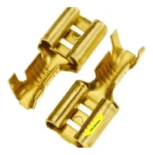 Terminal Faston hembra de 6.3 mm con cierre de latón - 200 unidades