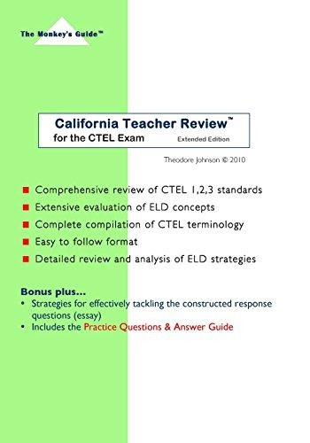 California Teacher Review For The Ctel Exam, Extended Editio