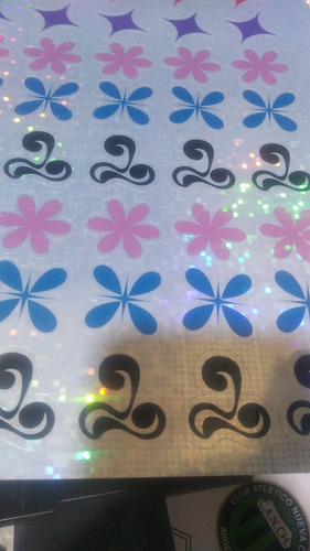 3 Planchas Sticker Etiqueta Holo A4 Resist Agua Emprendedor