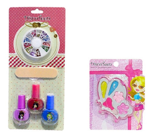 Imagem 3 de 5 de Kit De Maquiagens Infantis + Unhas + Necessaire Bz99