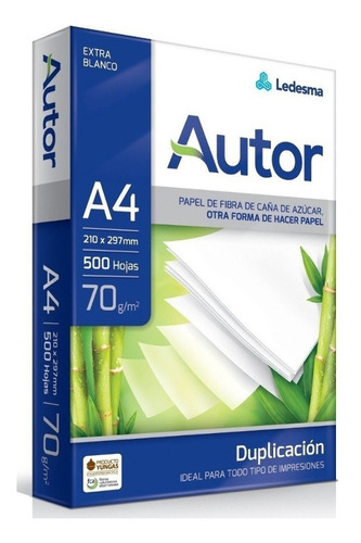 Resma Autor A4 70gr Envio Gratis X 15u Caba -riboc