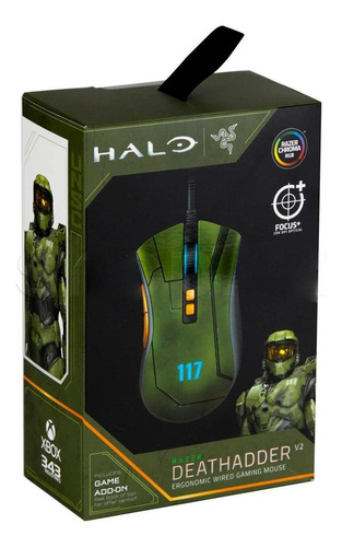 Mouse Razer Deathadder V2 Halo Infinite 20k Dpi Focus + Op