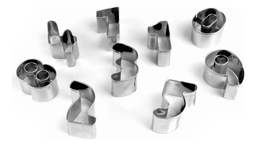 Kit Moldes Cortador 54 Pçs Biscoito Massas Inox Moda Do Chef Cor Aço inox