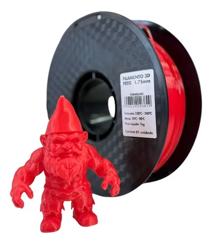 Filamento3dPetgTranslúcido1.75mmRoloDe1kgMasterprintCorVermelhotranslúcido
