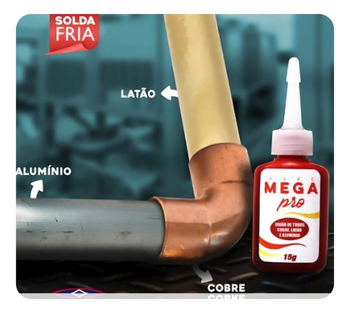 Imagem 4 de 7 de Solda A Frio Hvac Super Mega Pro Para Tubos Cobre E Aluminio
