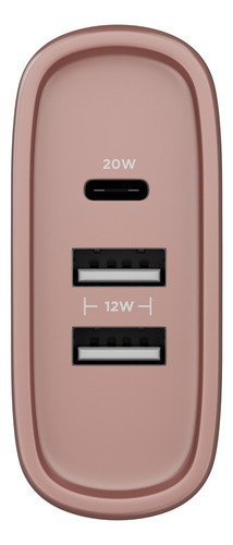 Carregador De Parede Com 1 Porta Usb E 2 Tipo C Pd 32w Turbo