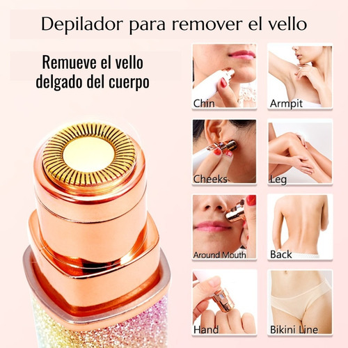 Imagen 2 de 7 de 2en1 Depilador Cejas + Rostro Eléctrico Removedor Vello Fino