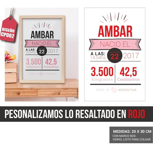 Cuadros Personalizados Aniversario Cuadritos Nacimiento Baby