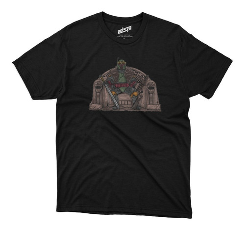 Remera Star Wars Boba Fett Sentado En Trono Algodon Negra