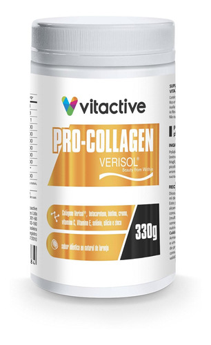 Colágeno Verisol Com Vitaminas 330 G - Pro-collagen Laranja