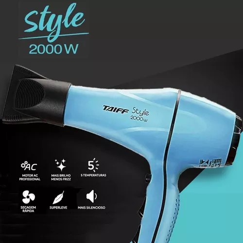 Secador de Cabelo Bivolt 2000W Silencioso Dobravel Difusor Salao  Cabeleireiro Beleza