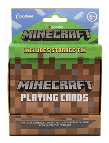 Paladone Minecraft Playing Cards With Embossed Storage Tin