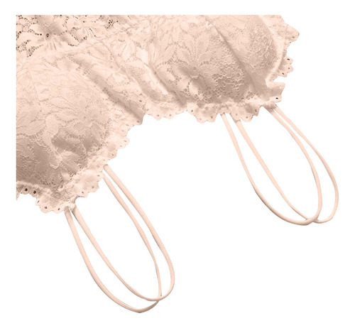 Sujetador De Encaje Extragrande Para Mujer Con Tirantes Y Si