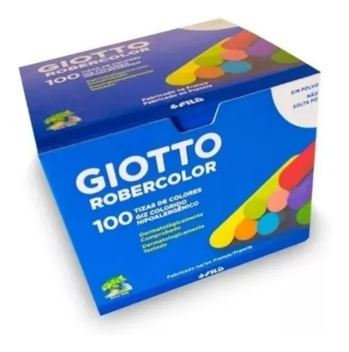Imagen 1 de 4 de Tizas Giotto Robercolor X 100 Color  Hipoalergenicas