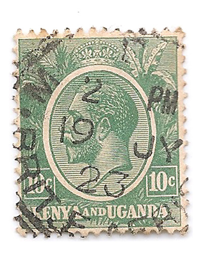Kenya & Uganda Colonia Inglesa Impecable 10c Año 1922
