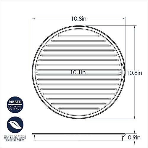 Grelhador De Micro-ondas Nordic Ware, Carne Redonda Com Baco