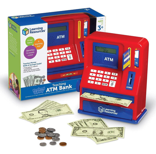 Enseñanza Atm Bank Blue Red Red Classic Toy 32 Piezas ...