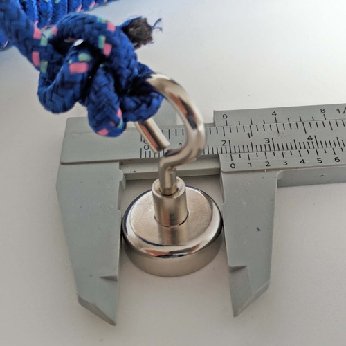 Imagem 3 de 8 de Imã De Neodímio Fixador Pesca Magnetica Até 6 Kg De Tração