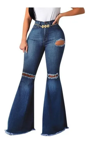 Pantalones Vaqueros De Mujer Acampanado