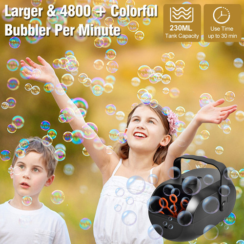 Máquina Para Hacer Burbujas Recargable Bubble Machine 4800+