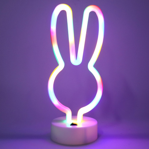 Letrero Led De Neón Neon Rabbit S Cable Usb, Letrero De Neón