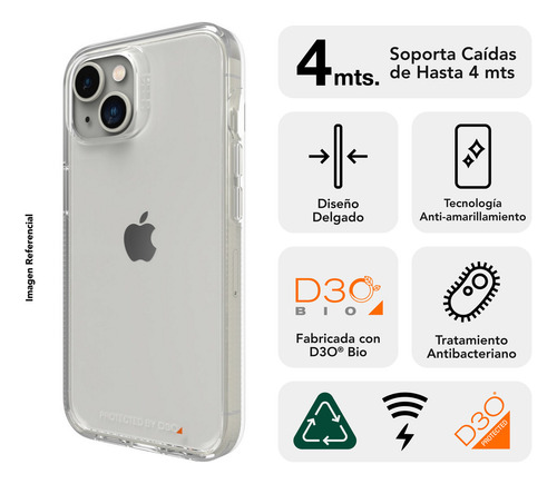 Funda Gear4 Crystal Palace Para iPhone 14 - Transparente