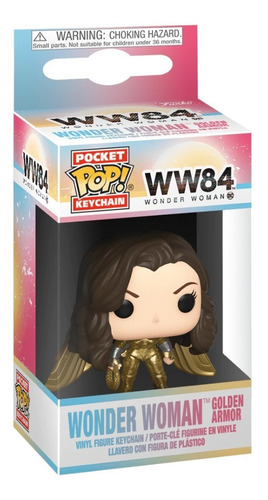 Chaveiro Funko Pop Ww84 Mulher Maravilha Golden Sem Capacete