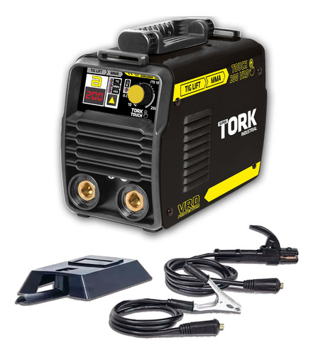 Imagem 2 de 8 de Maquina De Solda Inversora Tig Mma Touch 200 Amp Vrd Tork