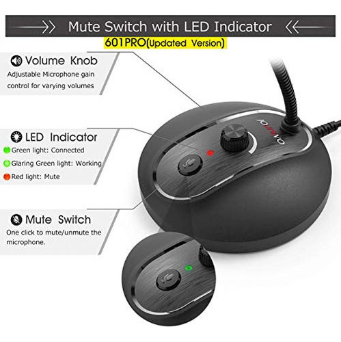 Microfone Usb Com Botão Mudo