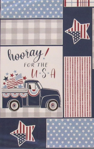 Hooray For The Usa Mantel Trasero Franela Vinilo Patriotico