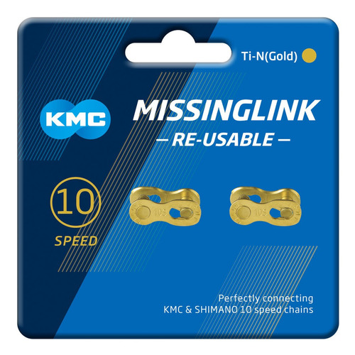 Conexión/eslabón Cadena Kmc 10 Velocidades Ti-gold 2 Unid