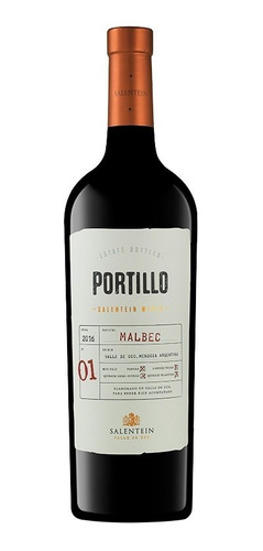 Vino Tinto Portillo Malbec De 750 Ml