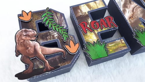 Letras 3d Dinosaurios Jurassic World Decoracion Candybar X7