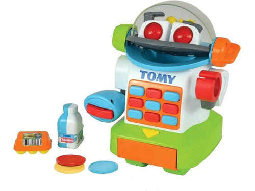 Imagen 1 de 6 de Caja Registradora Robot Mr Shopbot Bebe Sonido Tomy 92102 Ed