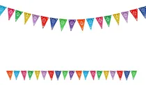 Comprar Banderines De Papel Picado Plastico De Colores. Paq 10 Tiras