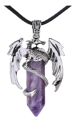 Collar Protector Dragón Amatista / Amuletos Suerte