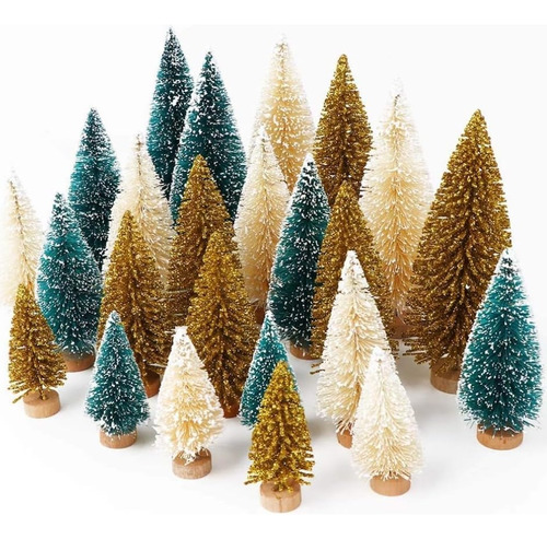 Árbol Pino Navideño Mini Arbol Pino Navidad Artificial, 24 P