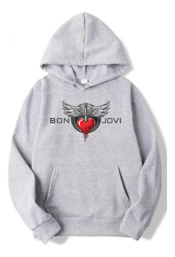 Buzo Canguro Estampado Personalizado Bon Jovi
