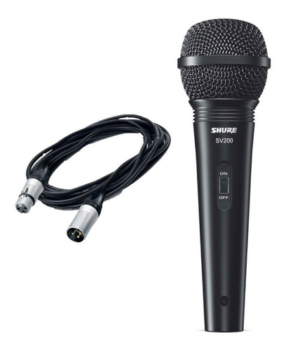 Microfono Dinamico Shure Sv200 Original Con Cable - La Roca