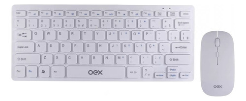 Kit Teclado E Mouse Sem Fio Ultra Slim Branco Tm405