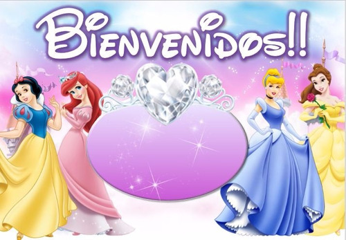 Kit Imprimible Princesas Disney Modelo Unicos Con Candy Bar