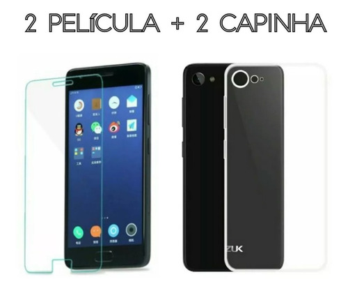 2 Case Capa Capinha Mais 2 Peliculas Lenovo Zuk Z2 5.0