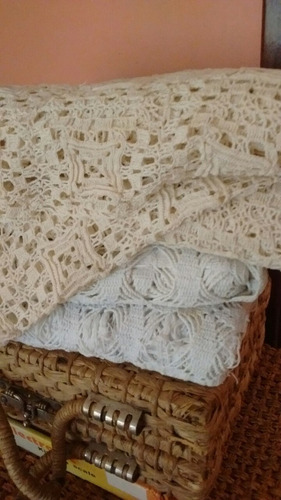 Antigua Colcha Crochet Mantel O Cortina (Usado)
