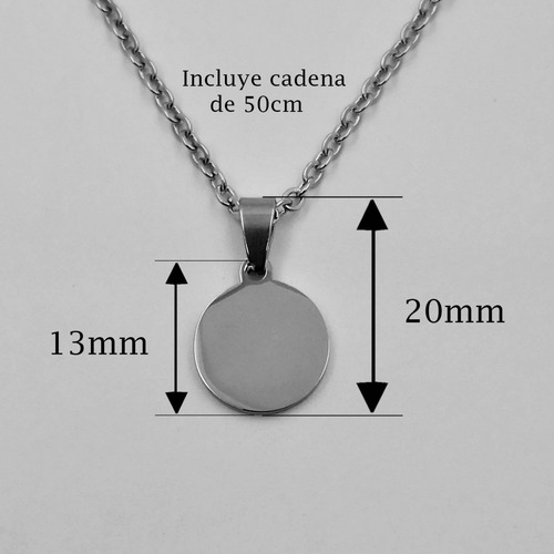 Imagen 3 de 7 de Collar Circulo Dije Inicial Gótica Grabado Láser 1220