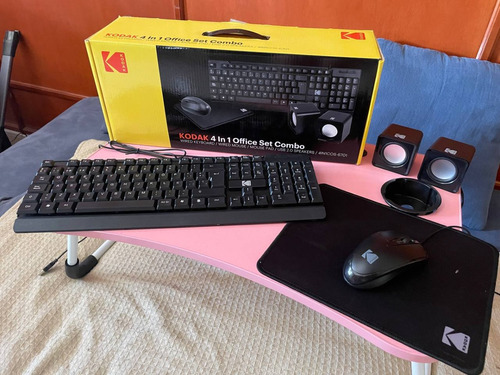 Combo Oficina Kodak: Mouse, Teclado, Mousepad Y Cornetas.