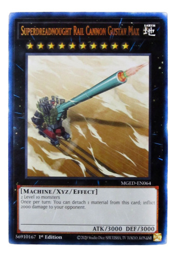 Carta Original Yugioh Superdreadnought Rail Cannon Gustav M