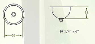 Imagen 2 de 2 de Bacha de baño de apoyar Mi Pileta Clásica 452E