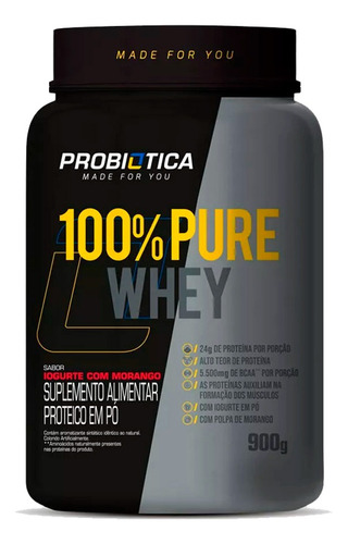 Whey Protein 100% Pure 900g Pote - Probiotica